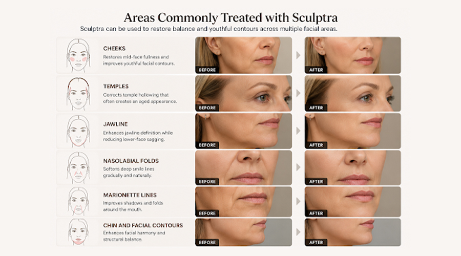 Sculptra treatment Area
